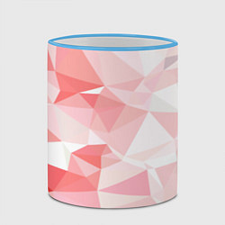 Кружка 3D Pink abstraction, цвет: 3D-небесно-голубой кант — фото 2
