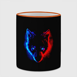 Кружка 3D Волк, цвет: 3D-оранжевый кант — фото 2