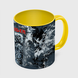 Кружка 3D Iron Maiden, цвет: 3D-белый + желтый