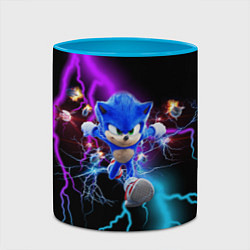 Кружка 3D SONIC, цвет: 3D-белый + небесно-голубой — фото 2