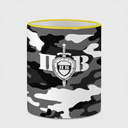 Кружка 3D Пограничные Войска, цвет: 3D-желтый кант — фото 2