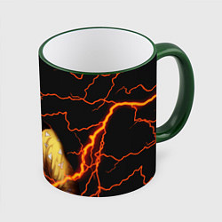 Кружка 3D KIMETSU NO YAIBA, цвет: 3D-зеленый кант