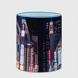 Кружка 3D Ночной Токио, цвет: 3D-небесно-голубой кант — фото 2
