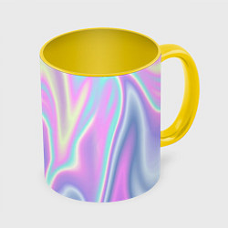 Кружка 3D Vaporwave, цвет: 3D-белый + желтый