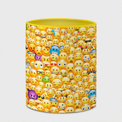 Кружка 3D Смайлики Emoji, цвет: 3D-белый + желтый — фото 2