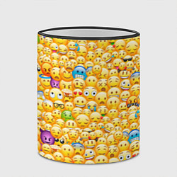 Кружка 3D Смайлики Emoji, цвет: 3D-черный кант — фото 2