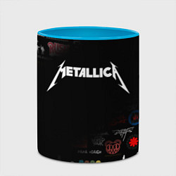 Кружка 3D Metallica, цвет: 3D-белый + небесно-голубой — фото 2