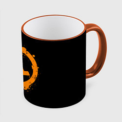 Кружка 3D HALF-LIFE, цвет: 3D-оранжевый кант