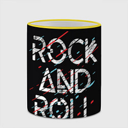 Кружка 3D Rock And Roll, цвет: 3D-желтый кант — фото 2