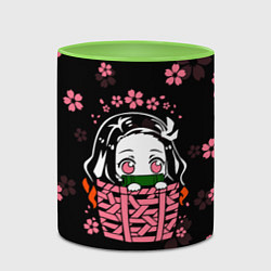Кружка 3D KIMETSU NO YAIBA, цвет: 3D-белый + светло-зеленый — фото 2