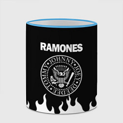 Кружка 3D RAMONES, цвет: 3D-небесно-голубой кант — фото 2