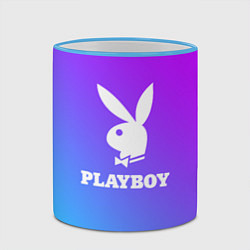 Кружка 3D PLAYBOY, цвет: 3D-небесно-голубой кант — фото 2