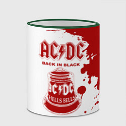 Кружка 3D ACDC Back in Black, цвет: 3D-зеленый кант — фото 2