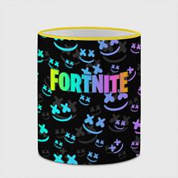 Кружка 3D Fortnite & Marshmello, цвет: 3D-желтый кант — фото 2