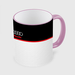 Кружка 3D AUDI SPORT, цвет: 3D-розовый кант