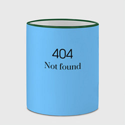Кружка 3D 404 not found, цвет: 3D-зеленый кант — фото 2