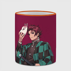 Кружка 3D KIMETSU NO YAIBA, цвет: 3D-оранжевый кант — фото 2