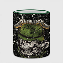 Кружка 3D Metallica, цвет: 3D-зеленый кант — фото 2