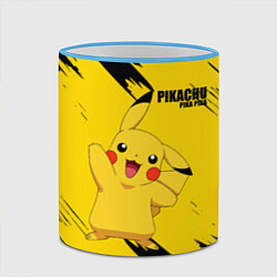 Кружка 3D PIKACHU: PIKA PIKA, цвет: 3D-небесно-голубой кант — фото 2