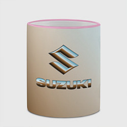 Кружка 3D Suzuki, цвет: 3D-розовый кант — фото 2