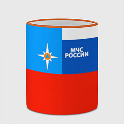 Кружка 3D Флаг МЧС России, цвет: 3D-оранжевый кант — фото 2
