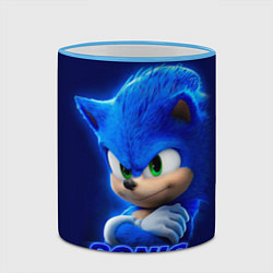 Кружка 3D SONIC, цвет: 3D-небесно-голубой кант — фото 2