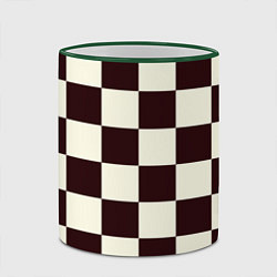 Кружка 3D Шахматка, цвет: 3D-зеленый кант — фото 2
