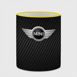 Кружка 3D MINI COOPER CARBON, цвет: 3D-желтый кант — фото 2