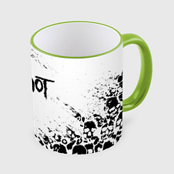 Кружка 3D SLIPKNOT, цвет: 3D-светло-зеленый кант