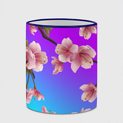 Кружка 3D САКУРА ВИШНЯ, цвет: 3D-синий кант — фото 2