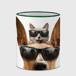 Кружка 3D Блатные животные, цвет: 3D-зеленый кант — фото 2