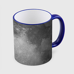 Кружка 3D ЛУНА, цвет: 3D-синий кант