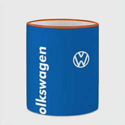 Кружка 3D Volkswagen, цвет: 3D-оранжевый кант — фото 2