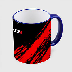 Кружка 3D MASS EFFECT N7, цвет: 3D-синий кант