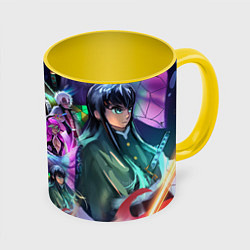 Кружка 3D KIMETSU NO YAIBA, цвет: 3D-белый + желтый
