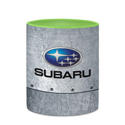 Кружка 3D SUBARU, цвет: 3D-белый + светло-зеленый — фото 2
