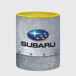 Кружка 3D SUBARU, цвет: 3D-белый + желтый — фото 2