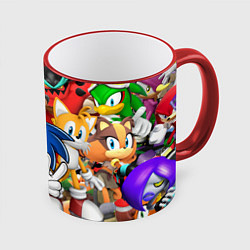 Кружка 3D Sonic ПЕРСОНАЖИ, цвет: 3D-красный кант