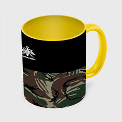 Кружка 3D Пограничные Войска камуфляж, цвет: 3D-белый + желтый