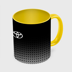 Кружка 3D Toyota, цвет: 3D-белый + желтый