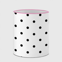 Кружка 3D Горошек, цвет: 3D-розовый кант — фото 2