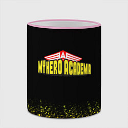Кружка 3D MY HERO ACADEMIA logo on FIRE, цвет: 3D-розовый кант — фото 2