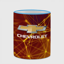 Кружка 3D Chevrolet, цвет: 3D-небесно-голубой кант — фото 2