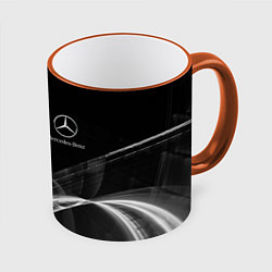 Кружка 3D MERCEDES, цвет: 3D-оранжевый кант