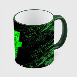 Кружка 3D MINECRAFT CREEPER, цвет: 3D-зеленый кант