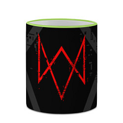Кружка 3D WATCH DOGS LEGION, цвет: 3D-светло-зеленый кант — фото 2