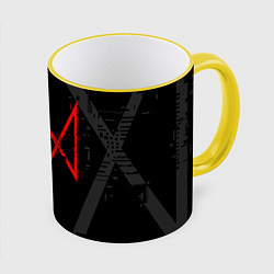 Кружка 3D WATCH DOGS LEGION, цвет: 3D-желтый кант