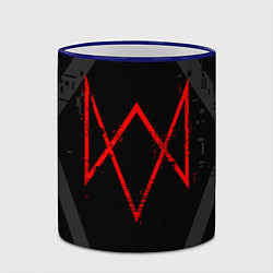 Кружка 3D WATCH DOGS LEGION, цвет: 3D-синий кант — фото 2