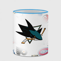 Кружка 3D San Jose Sharks NHL teams pattern, цвет: 3D-небесно-голубой кант — фото 2