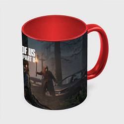 Кружка 3D The Last of Us part 2, цвет: 3D-белый + красный